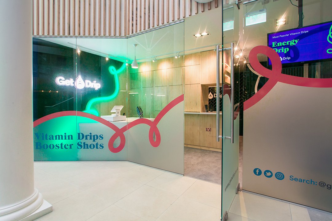 Entrance of Get A Drip clinic in Dublin