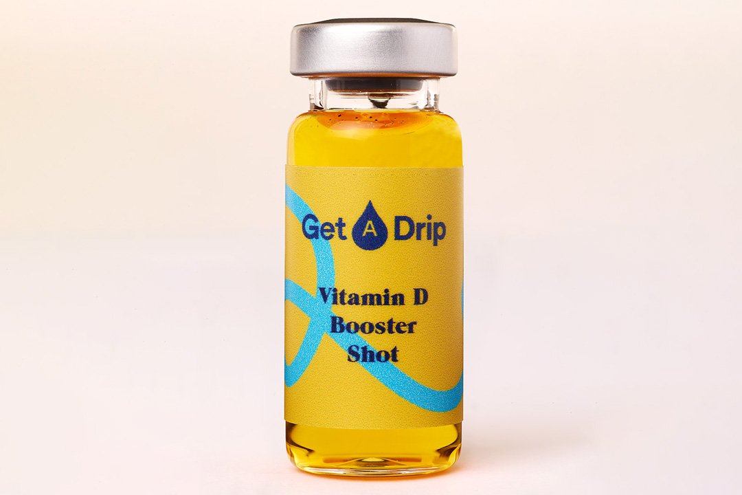 Vitamin D Booster Shot with clear background